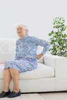Elderly woman suffering