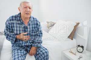 Old man suffering with body pain