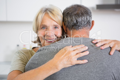 Embracing couple dancing