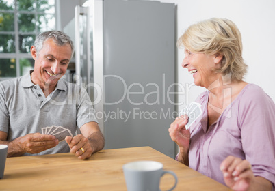 Couple playing cards