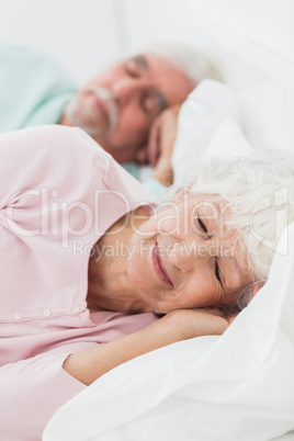 Elderly couple asleep