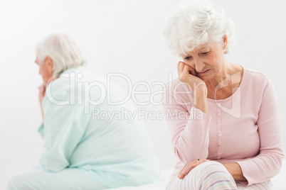 Couple not talking in bedroom