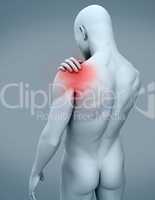 Digital human with shoulder pain
