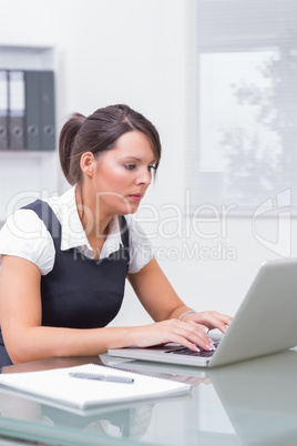 Girl working on her computer