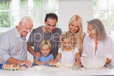 Children having fun baking