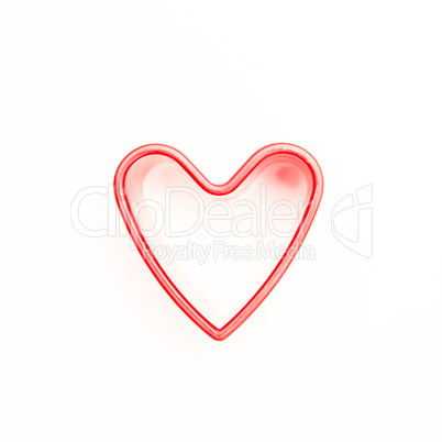 Pink heart shaped cookie cutter