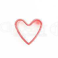 Pink heart shaped cookie cutter