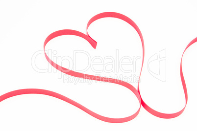 Pink ribbon shaped into heart Pink ribbon shaped into heart