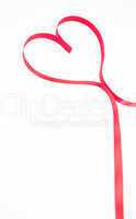 Heart made out of pink ribbon