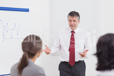 Businessman talking with gestures