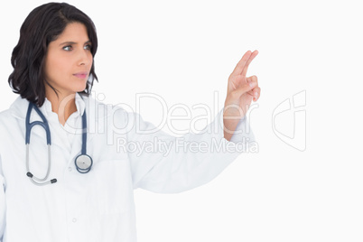 Doctor pointing to something