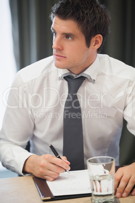 Businessman during meeting