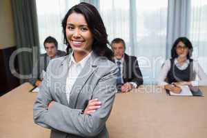 Businesswoman smiling