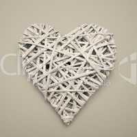 Wicker heart ornament