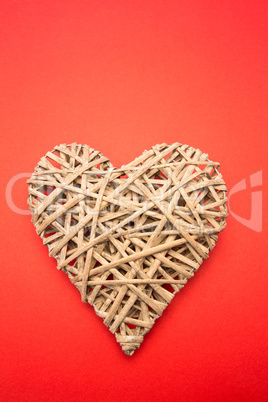 Wicker heart ornament