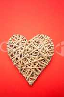 Wicker heart ornament