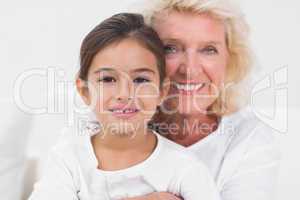 Granddaughter and grandmother portrait