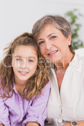 Portrait of a child and her grandmother