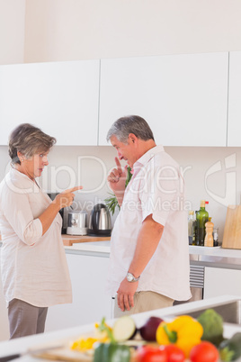 Old lovers yelling in the kitchen