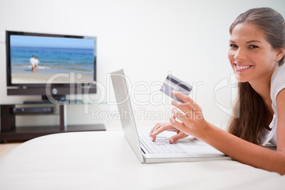 Woman just booked flight online