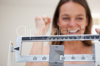 Scale showing weight loss