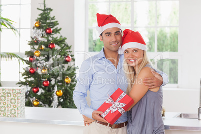 Happy couple at christmas