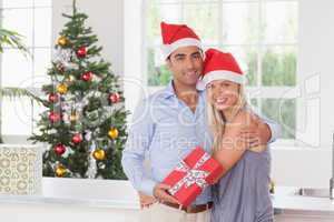 Happy couple at christmas