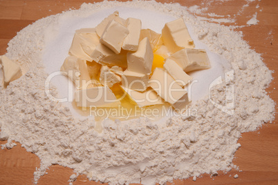 Margarine Zucker Mehl