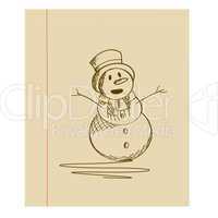 Snow man doodle