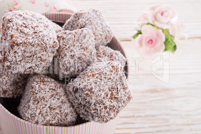 gingerbreads with chocolate  and coconut