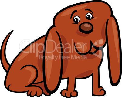 funny little dog cartoon illustration