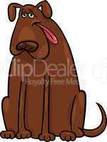 brown big dog cartoon illustration