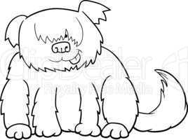 Sheepdog cartoon illustration for coloring