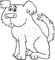 Sheepdog shaggy dog for coloring book