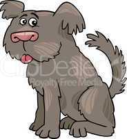 Sheepdog shaggy dog cartoon illustration