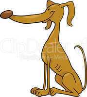 greyhound dog cartoon illustration