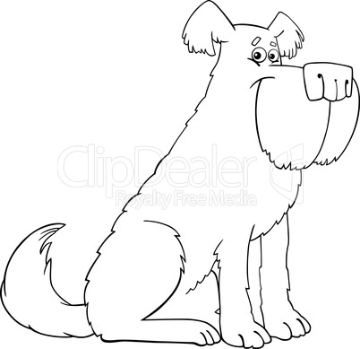 shaggy dog cartoon for coloring book