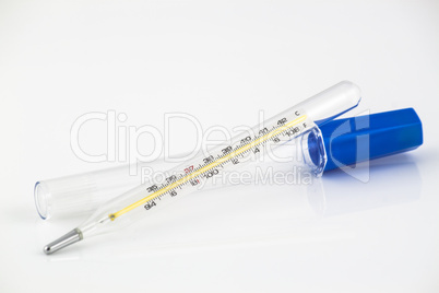 Glass mercury thermometer