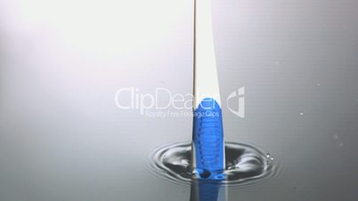 Toothbrush falling in water