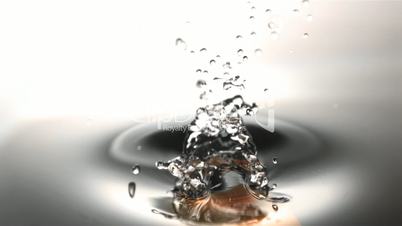 Egg falling in water