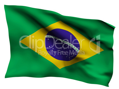Brazil flag satin texture