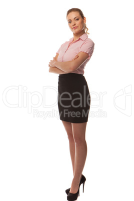 Stylish businesswoman in a summer outfit