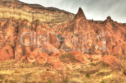 Famous cave city  Cappadocia at Turkey, HDR photography