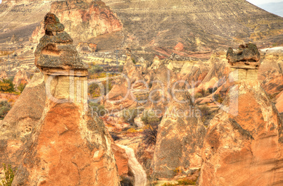 Famous cave city  Cappadocia at Turkey, HDR photography