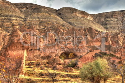 Famous cave city  Cappadocia at Turkey, HDR photography