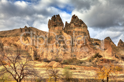 Famous cave city  Cappadocia at Turkey, HDR photography