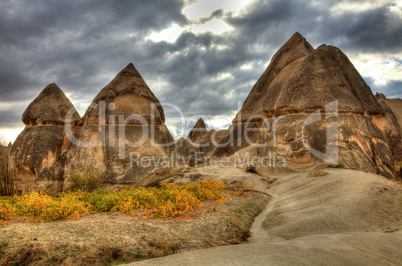 Famous cave city  Cappadocia at Turkey, HDR photography