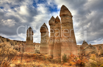 Famous cave city  Cappadocia at Turkey, HDR photography