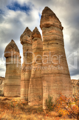 Famous cave city  Cappadocia at Turkey, HDR photography