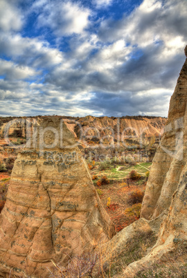 Famous cave city  Cappadocia at Turkey, HDR photography